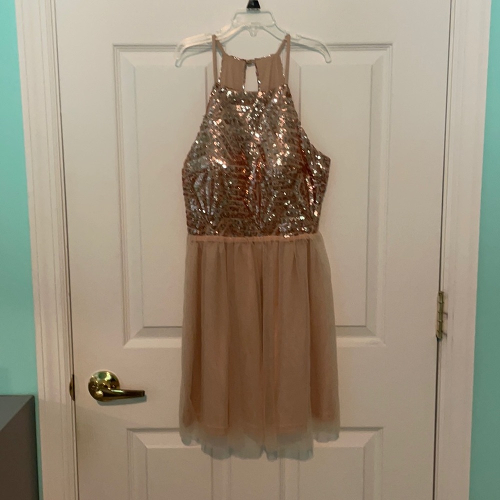 Champagne Sparkling Party Dress
